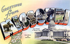 Greetings from Missouri Postcards