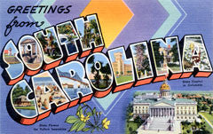 Greetings from South Carolina Postcards