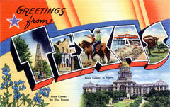 Greetings from Texas Postcards