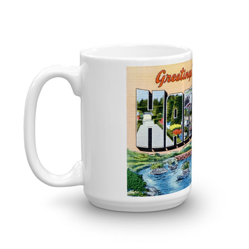 Greetings From Hamilton Ontario Canada Unique Coffee Mug Coffee Cup Retroamerica