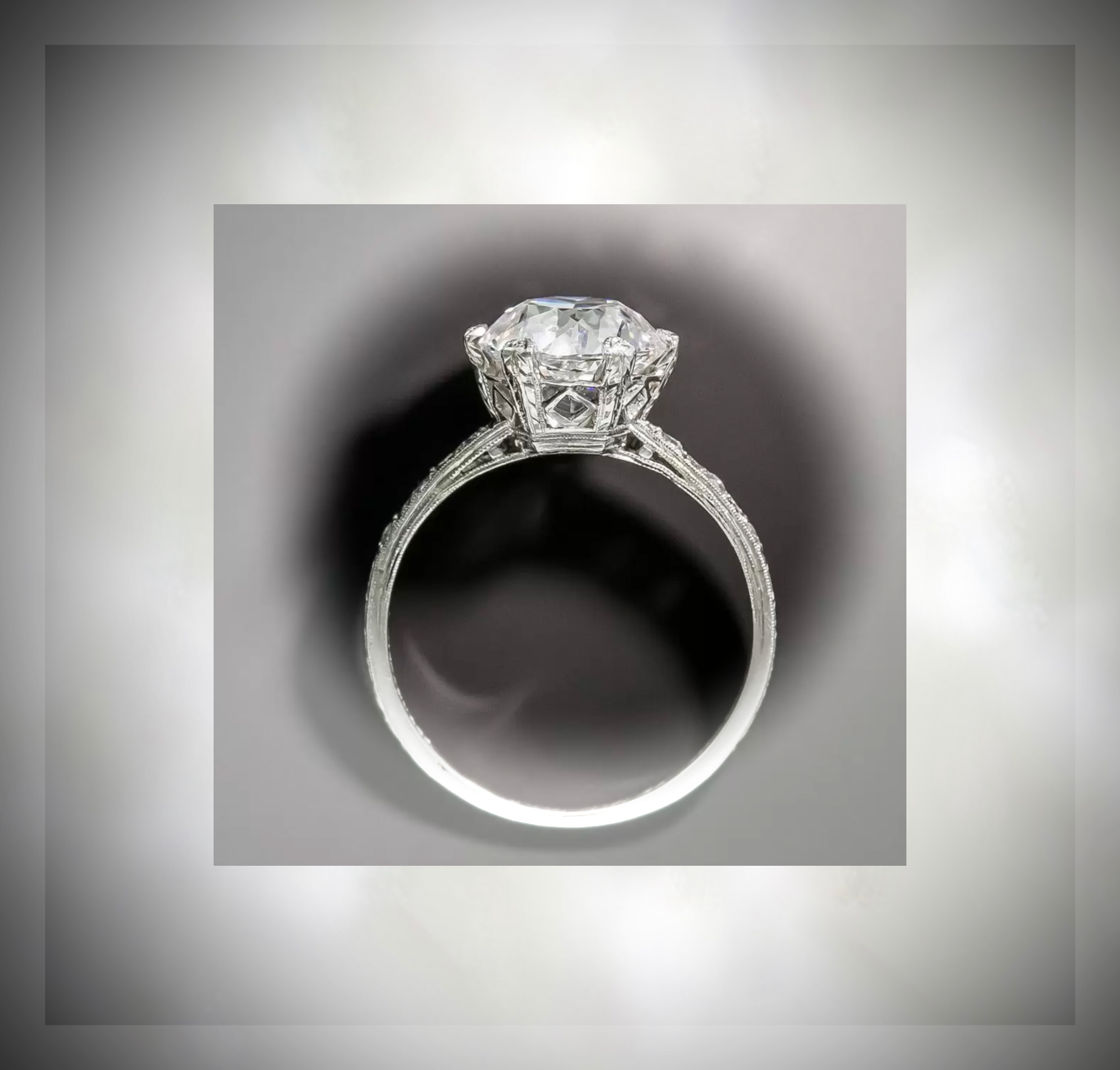 2.16 Ct. Tiffany & Co Vintage Style Platinum Engagement Ring VS2