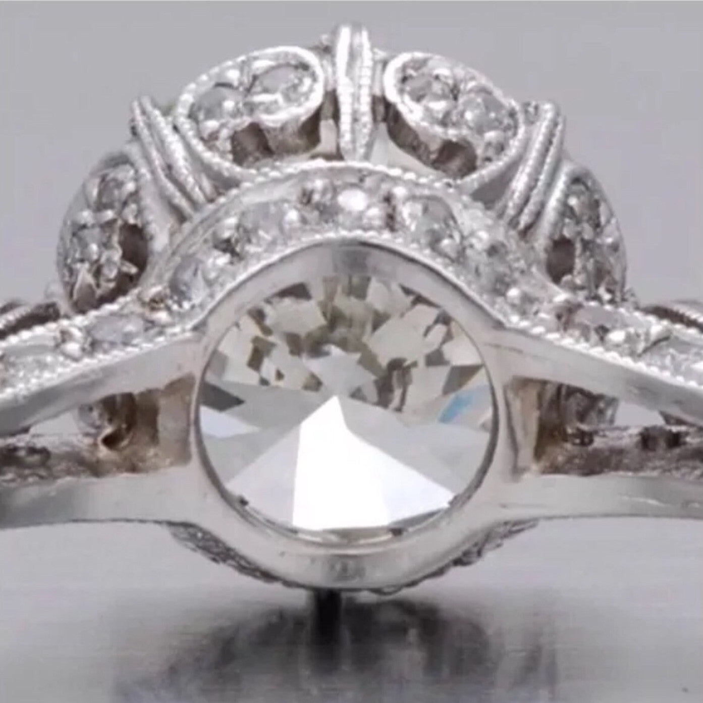 4.00 Ct EDWARDIAN Style Platinum Engagement Ring