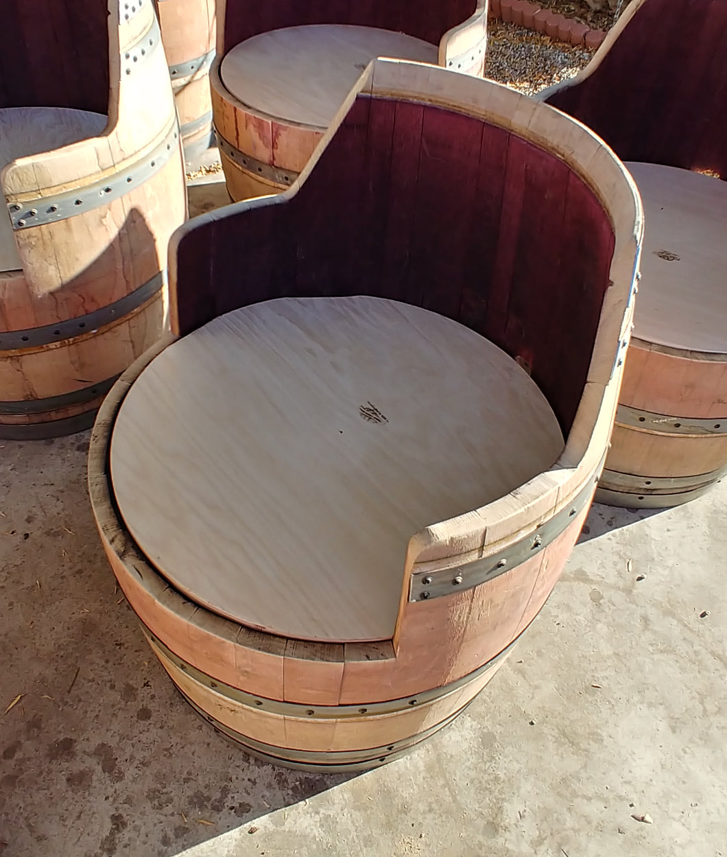 Wine Barrel DIY Arm Chair No Upholstery