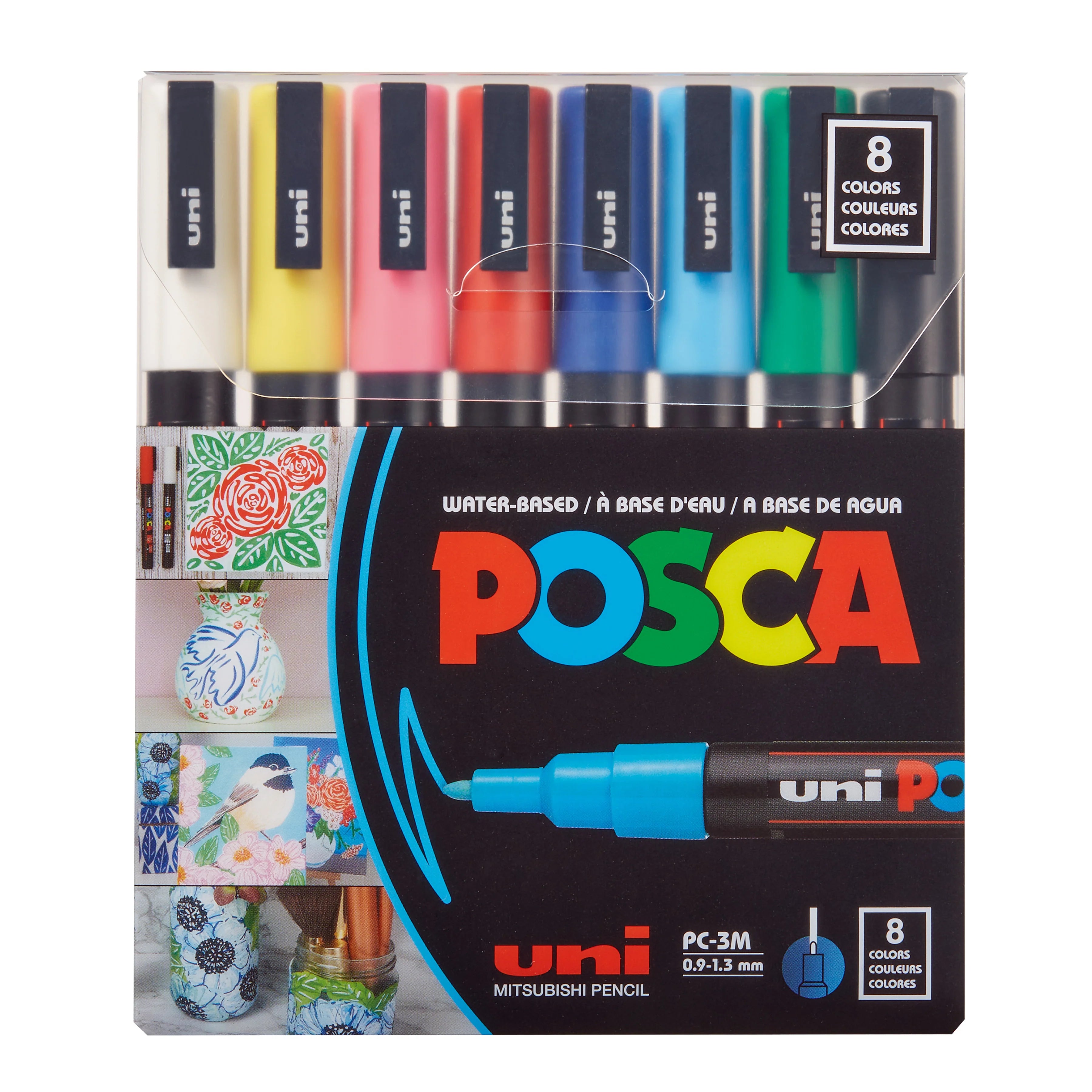 POSCA Paint Marker Set - PC-3M (Fine) Basic Set of 8