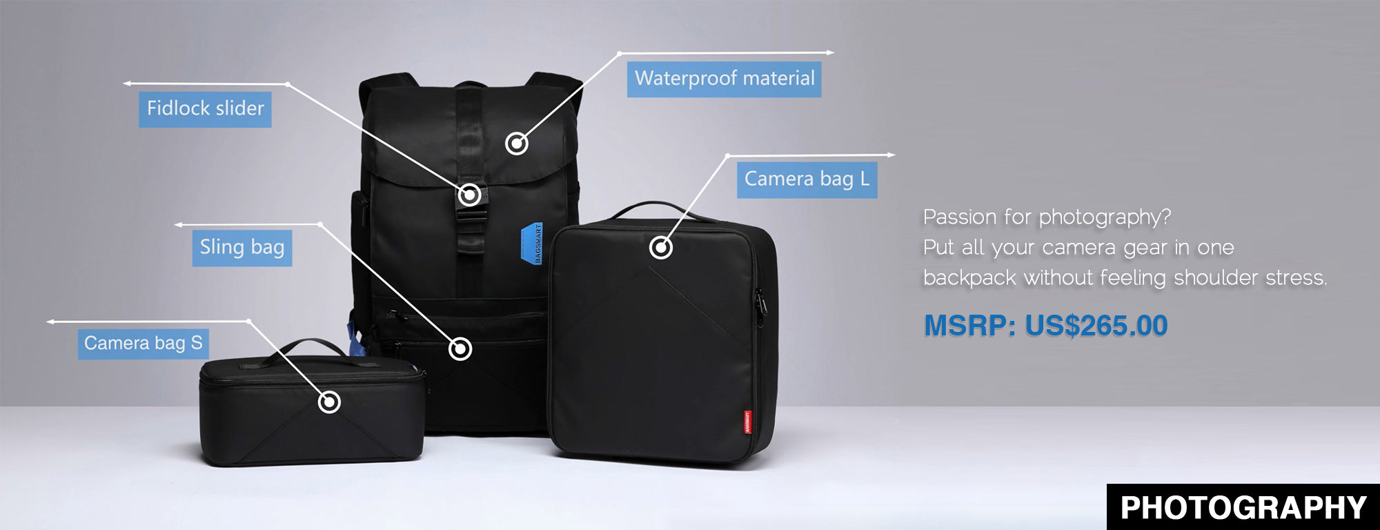 Bagsmart’s first fully modular backpack
