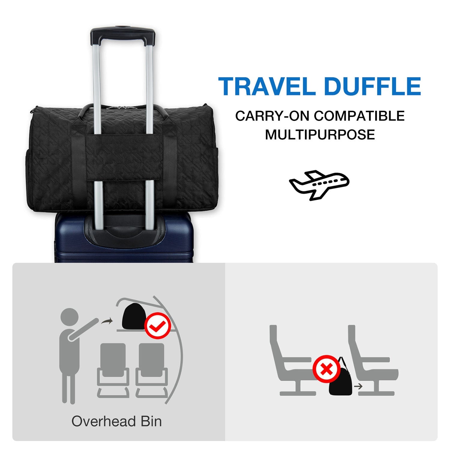 Travel Duffle Bag With Shoes Compartment-image-9