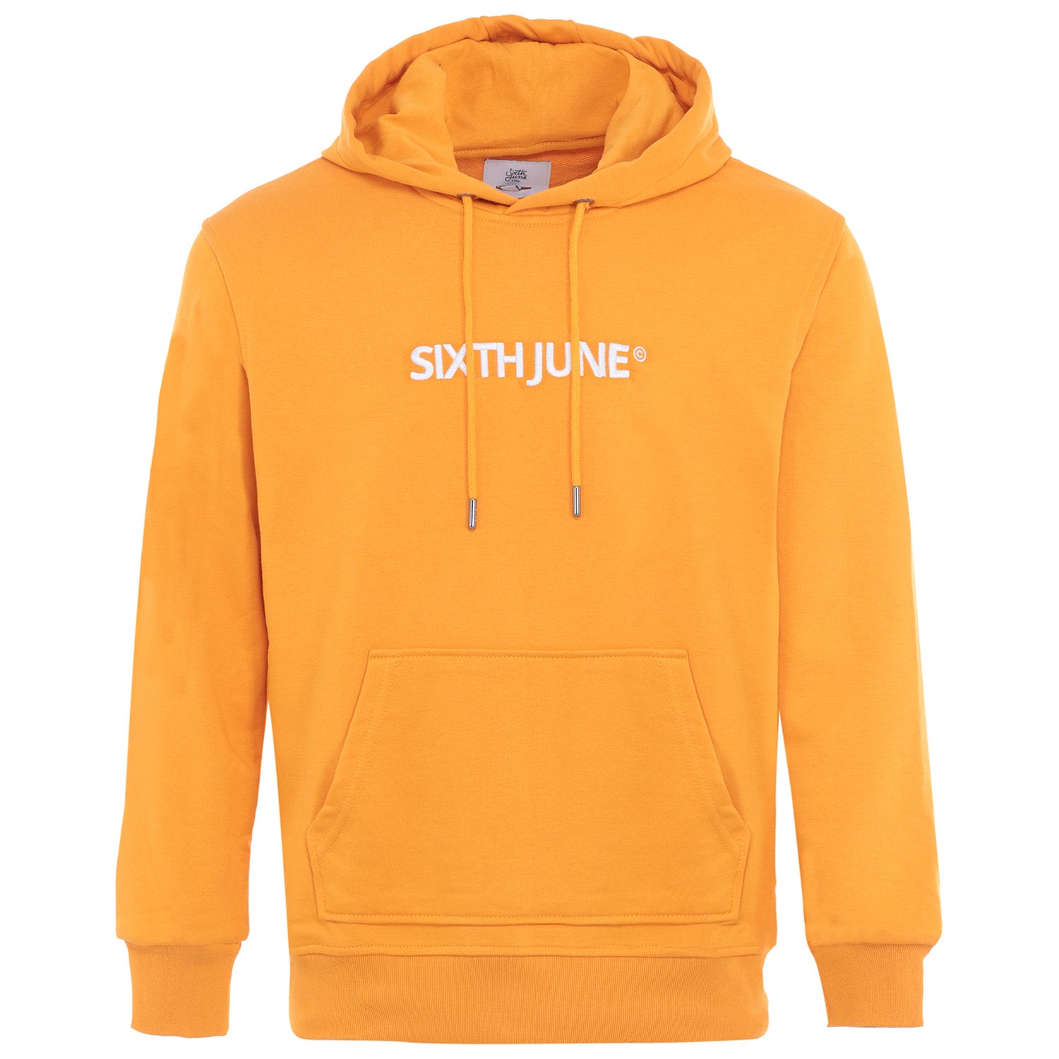 Soft embroidered logo hoodie Orange – Sixth June