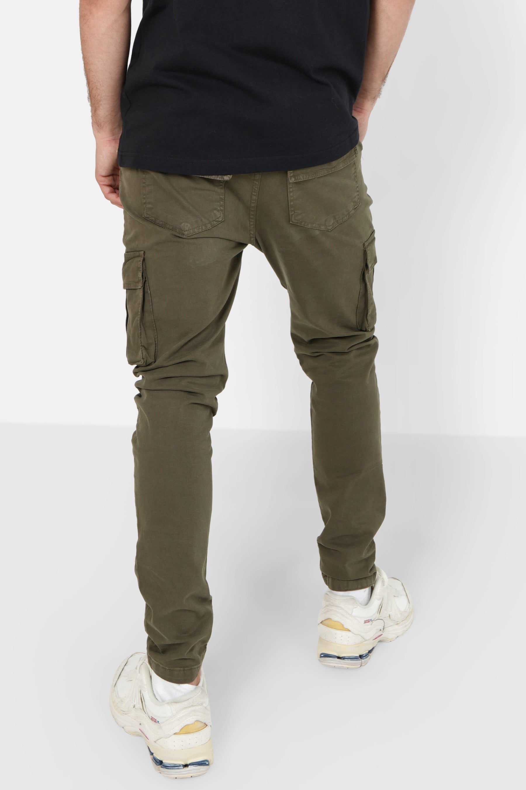 Fitted cargo pants Khaki green – Sixth June