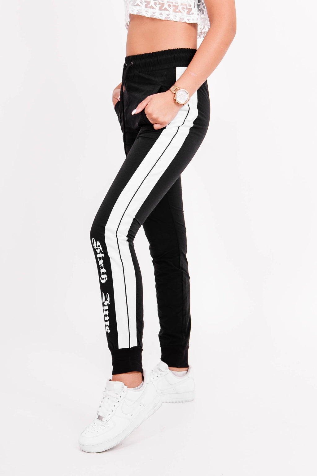 Bands nylon gothic joggers black – Sixth June