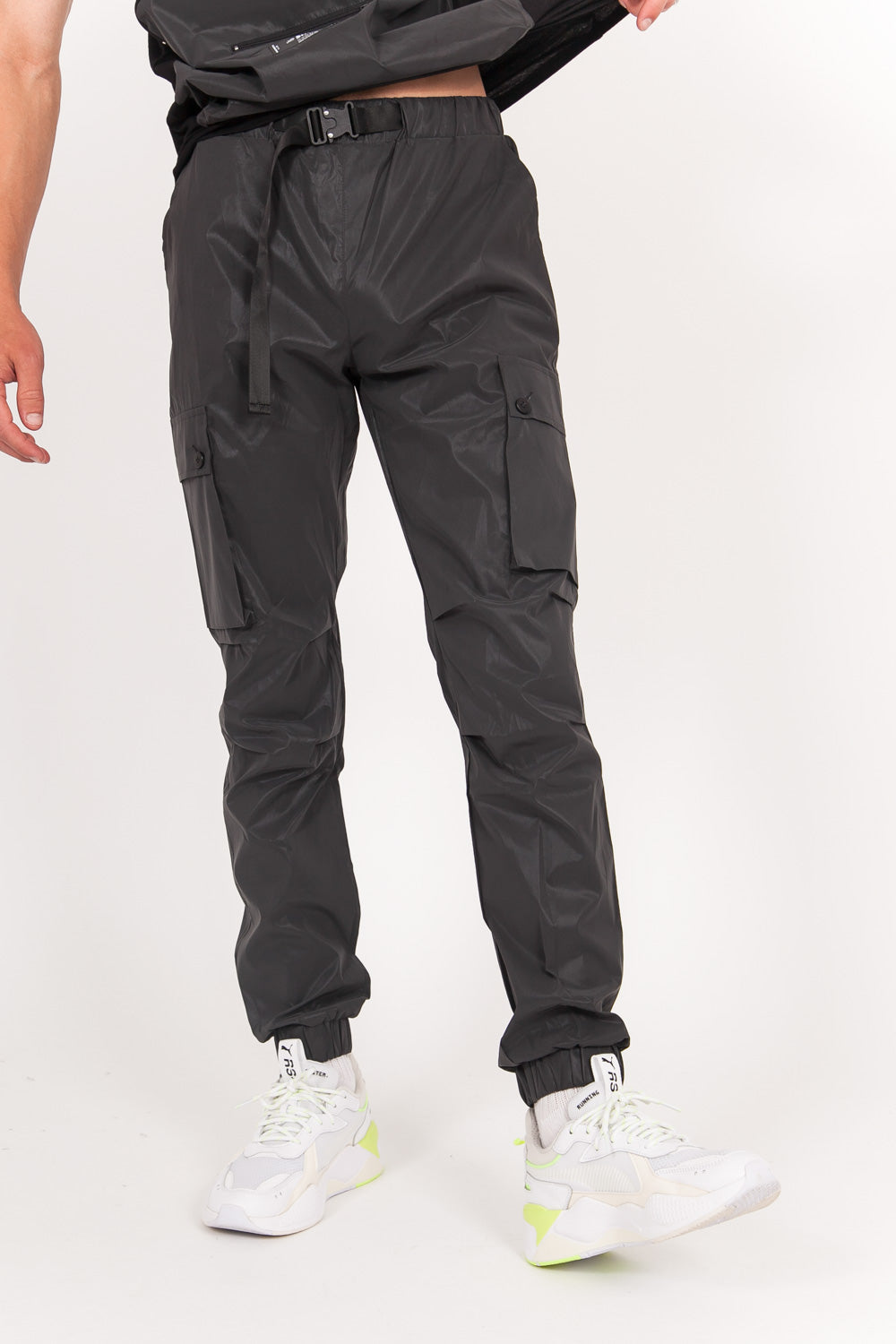 Reflective Cargo Pants Black – Sixth June