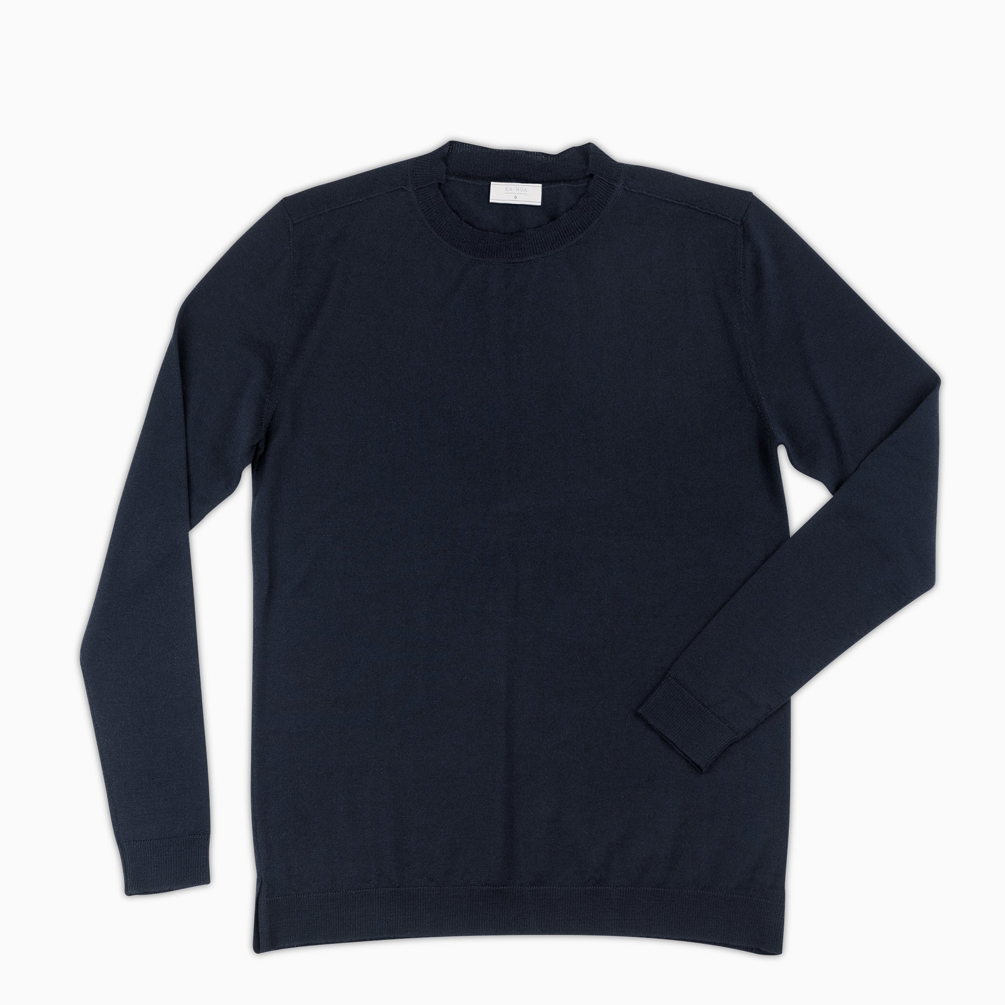 dark blue crew neck