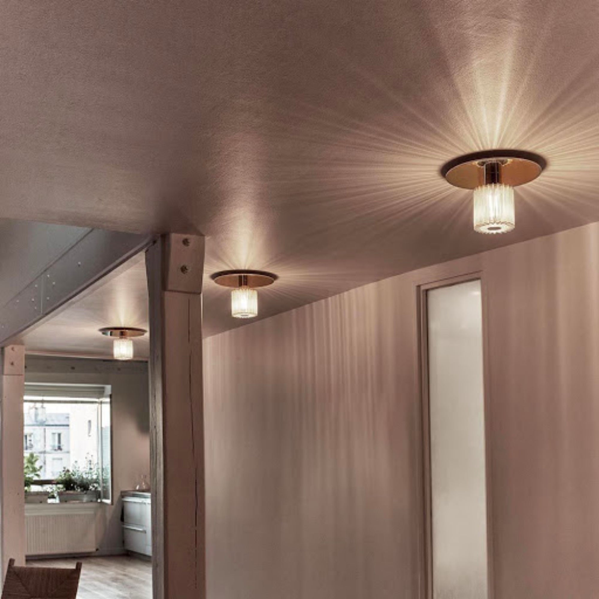 silver ceiling lights