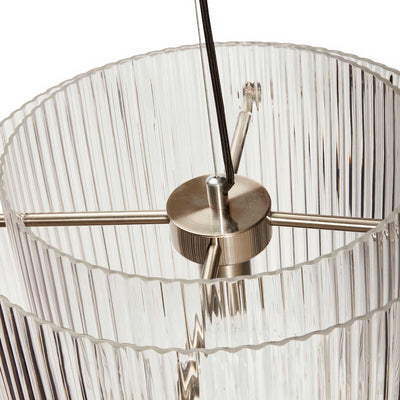 Hübsch Ripple Ceiling Lamp Large, Clear