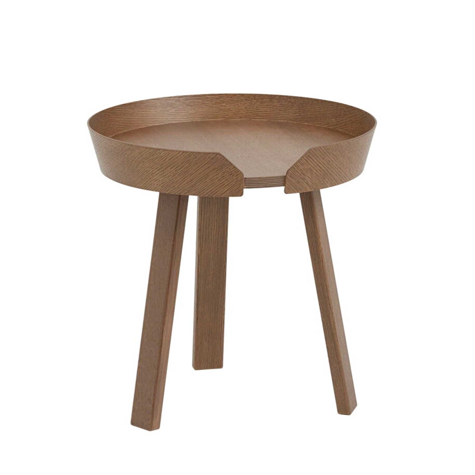 Muuto Around coffee table small, stained dark brown (Ø45 cm) 