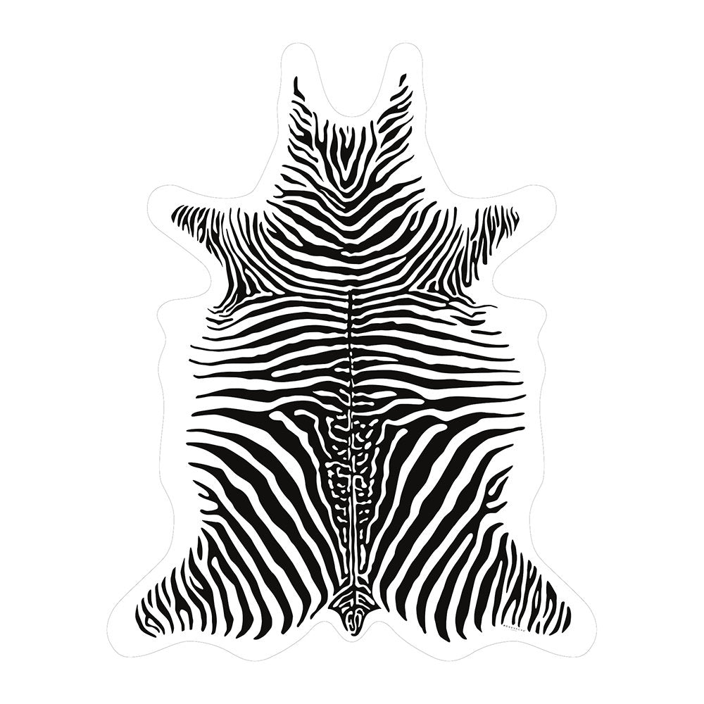 Podevache Zebra Carpet White 126x159cm Homeless Hk