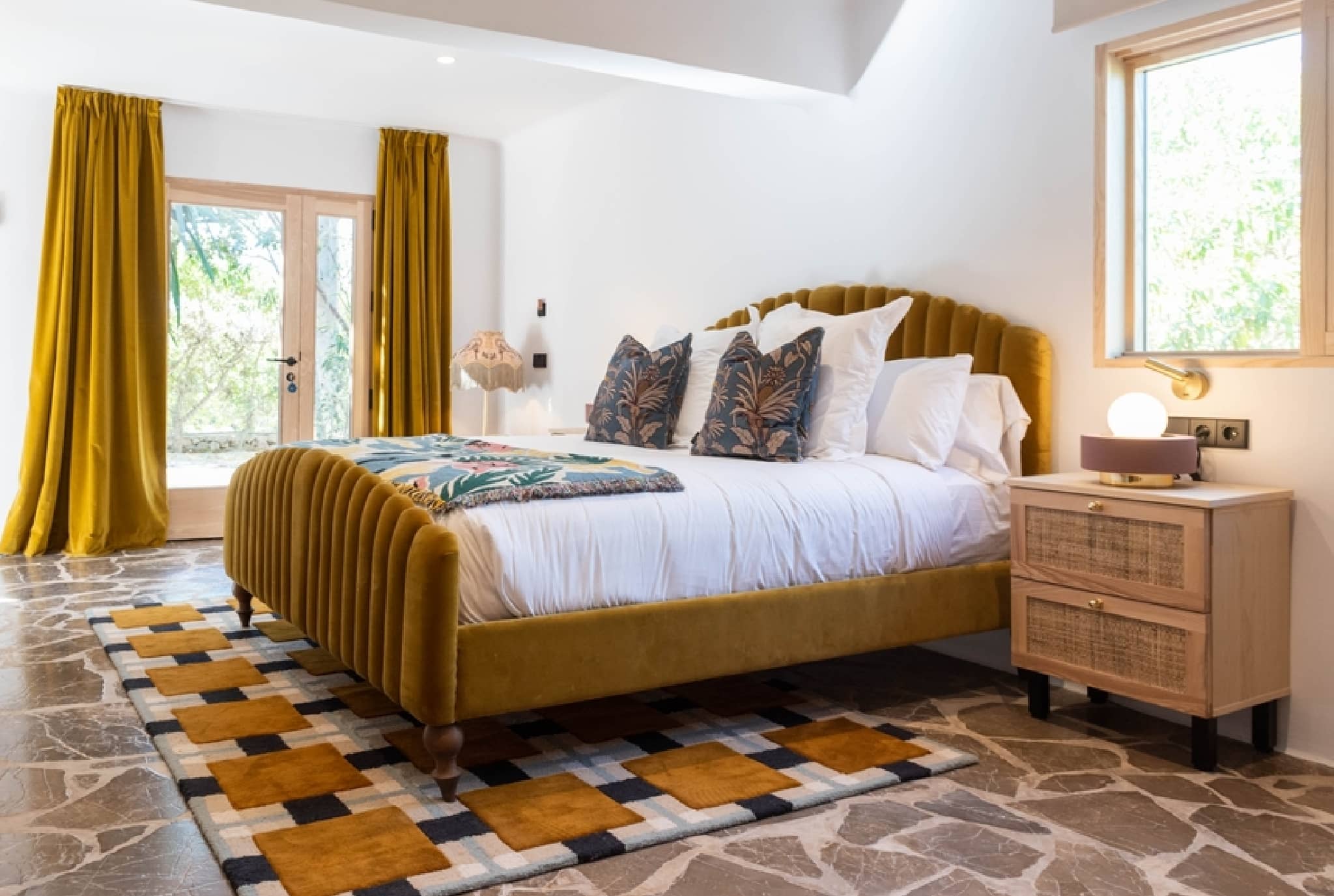 Divine Savages Botanize Heritage cushions in Pikes Ibiza Hotel