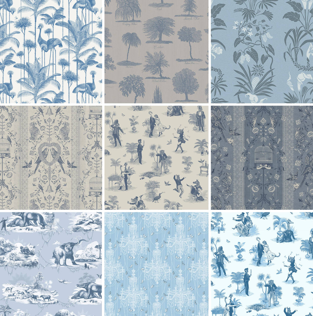 Divine Savages Blue and white wallpaper trend roundup