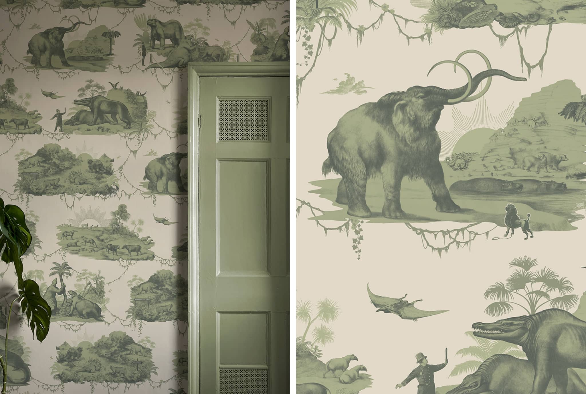 Extinctopia wallpaper in Galapagos green