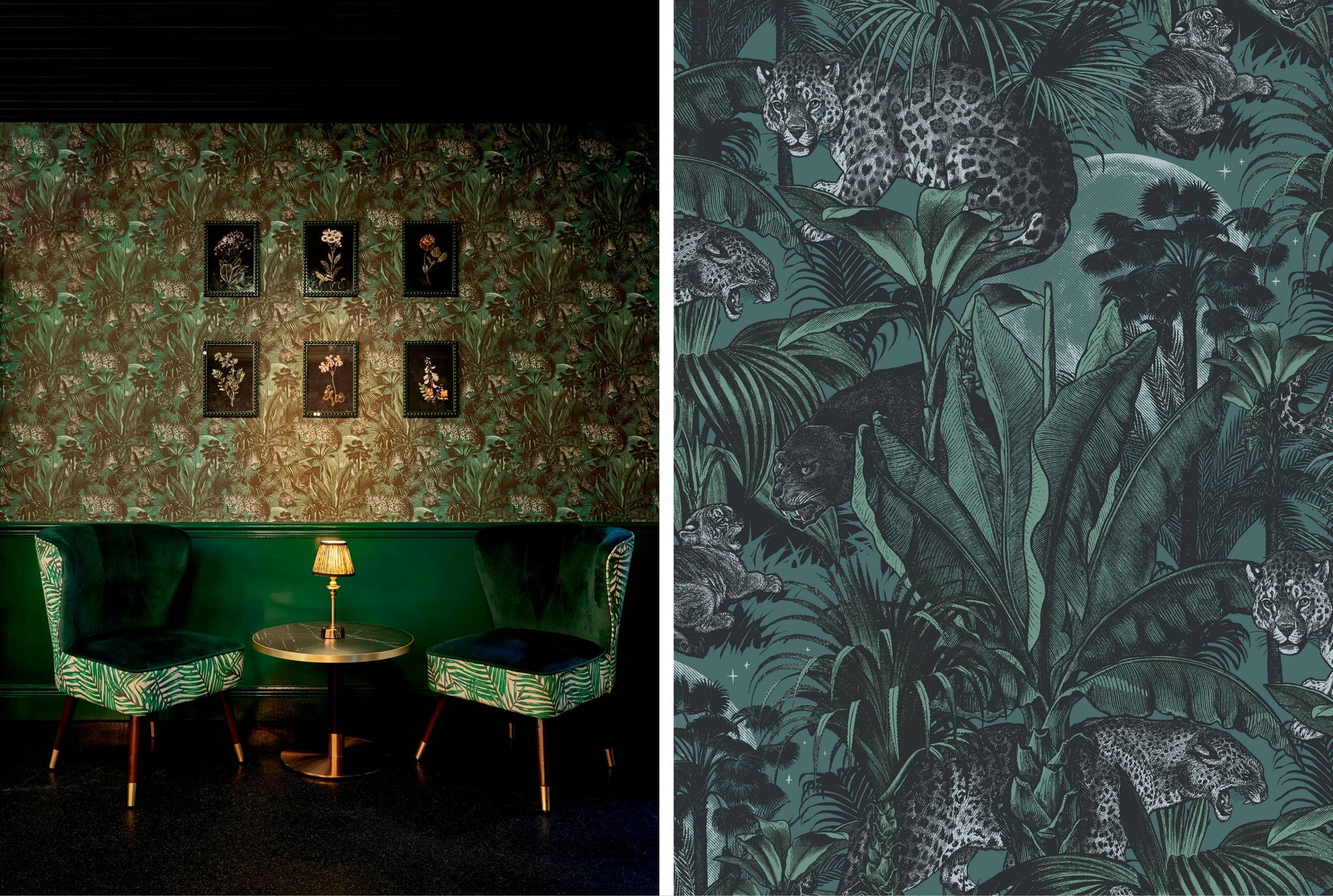 Divine Savages Faunacation Wallpaper in Cocktail Club by Matthew Williamson