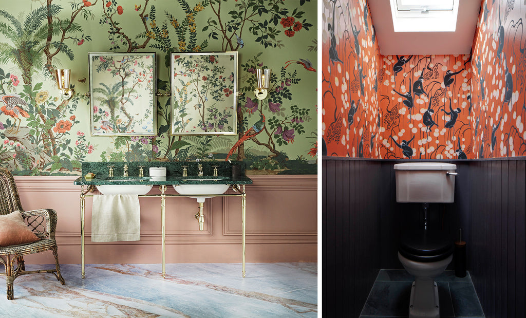 Yes, You Can Use Wallpaper in the Bathroom—Here's How