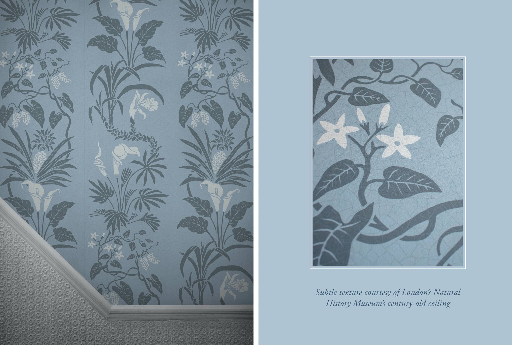 Divine Savages botanize lily blue wallpaper botanical
