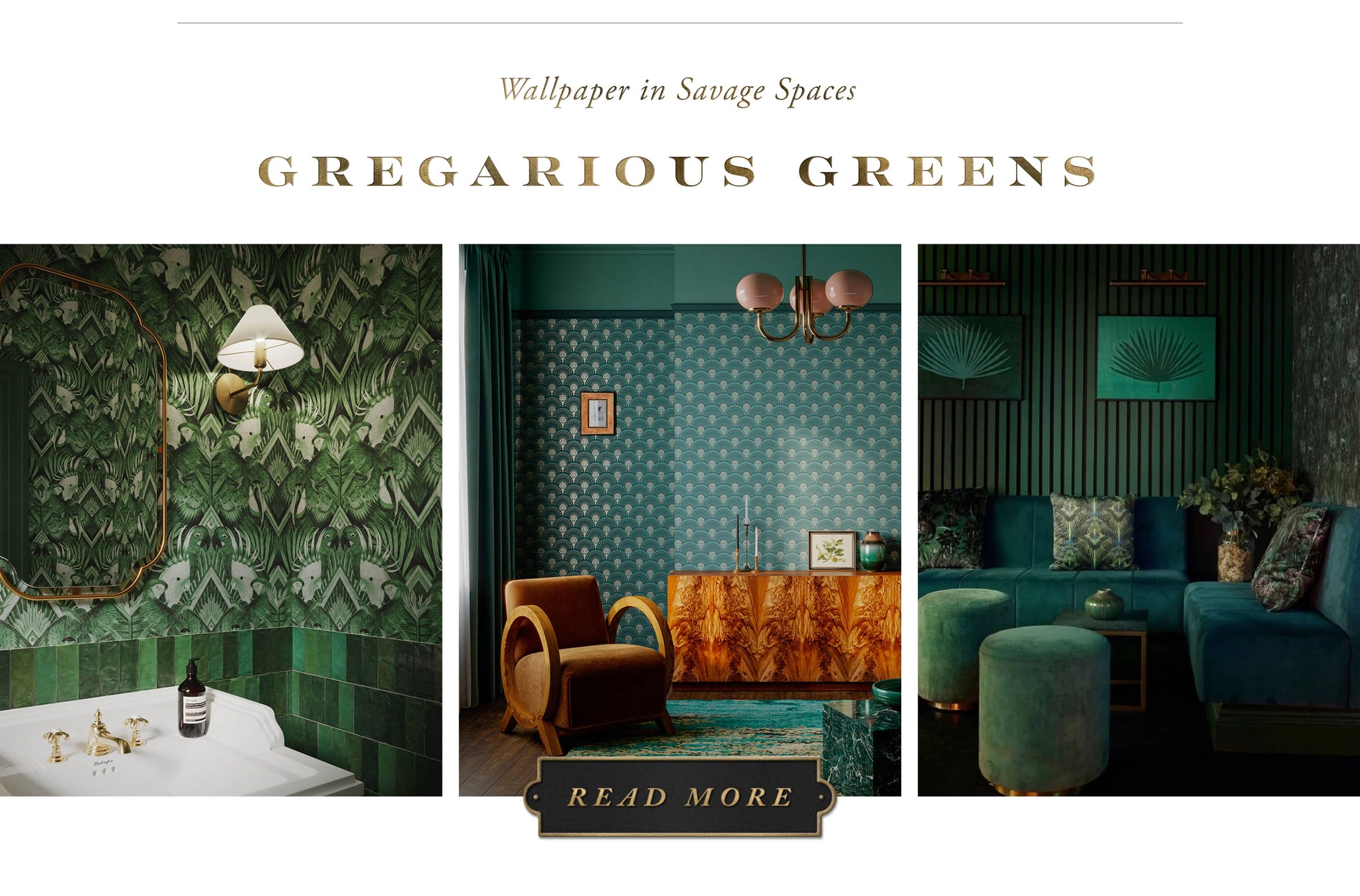 Divine Savages gregarious bold green wallpaper roundup