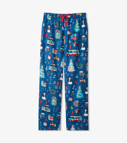 Little Blue House Rockin Holidays Men's Flannel Pyjama Pants by