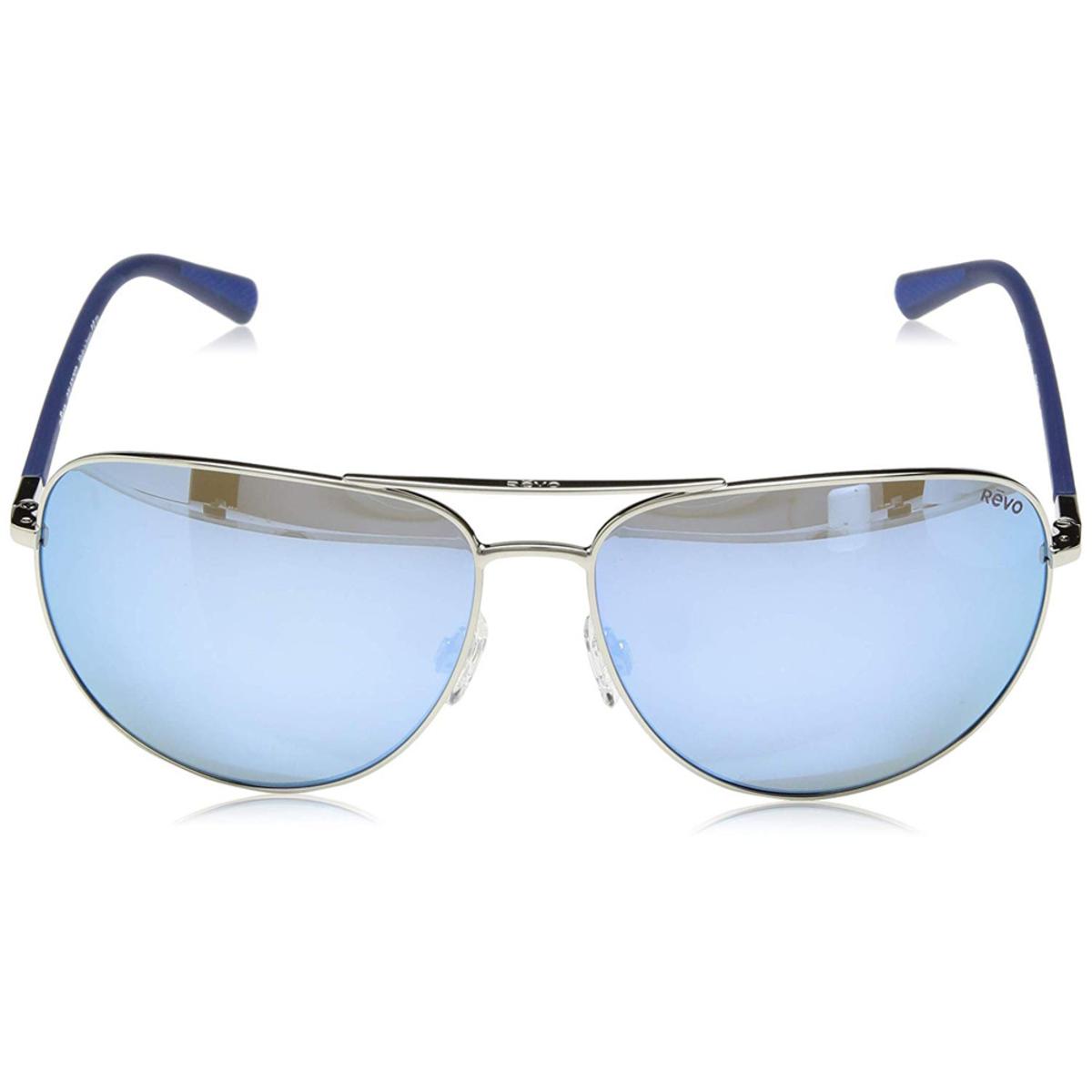 Revo Men's Tarquin Aviator Sunglasses Blue Water Lens with Chrome Fram ...