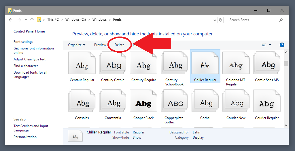 How To Delete Fonts For Windows - Scarlett Rose Designs