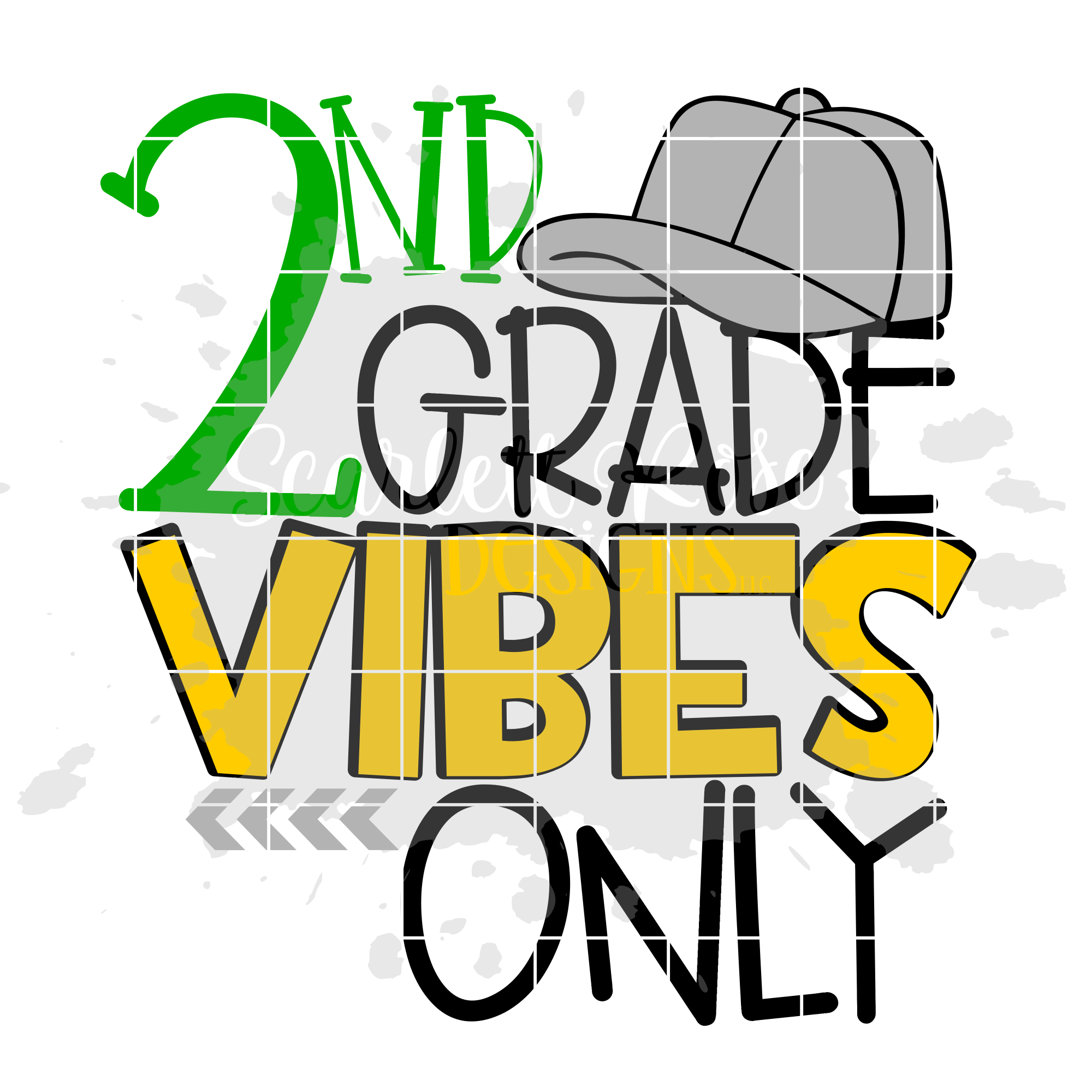 School SVG, Second Grade Vibes Only SVG cut file - Scarlett Rose Designs