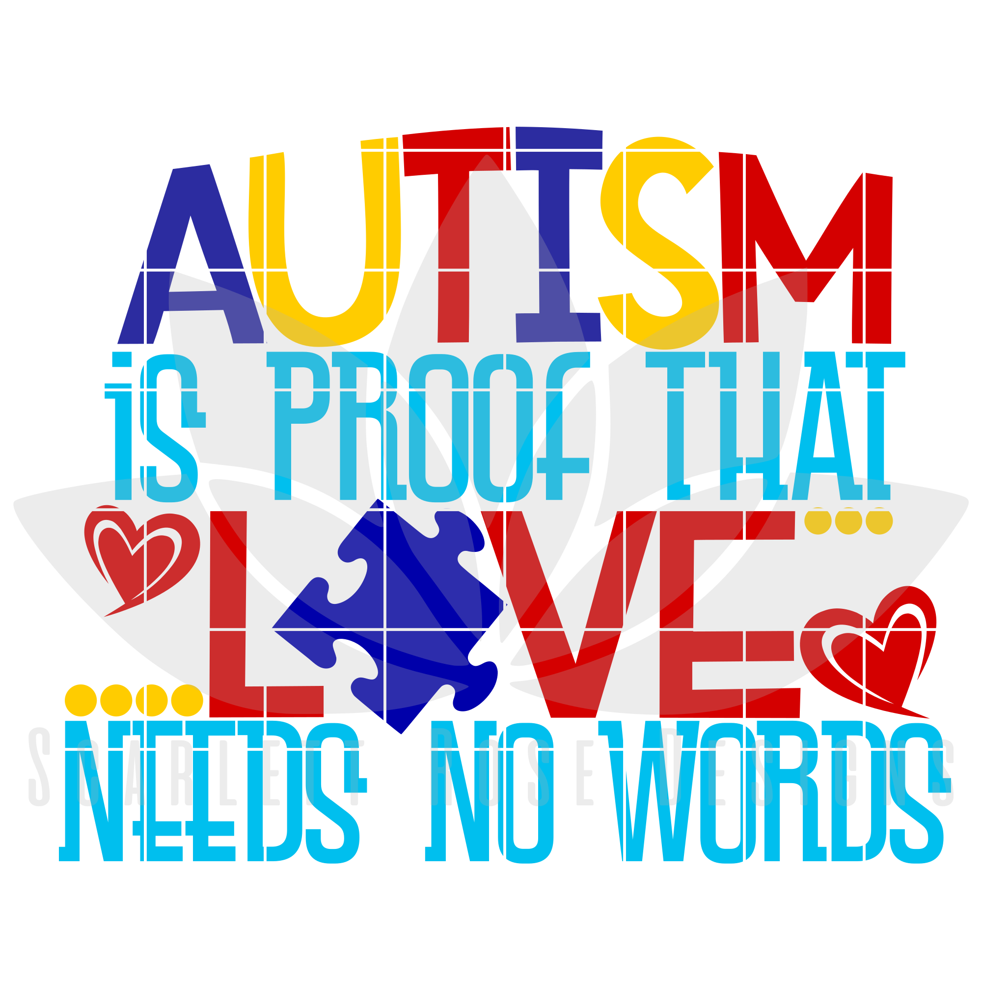 Download Autism is Proof Love Needs No Words SVG - Scarlett Rose ...