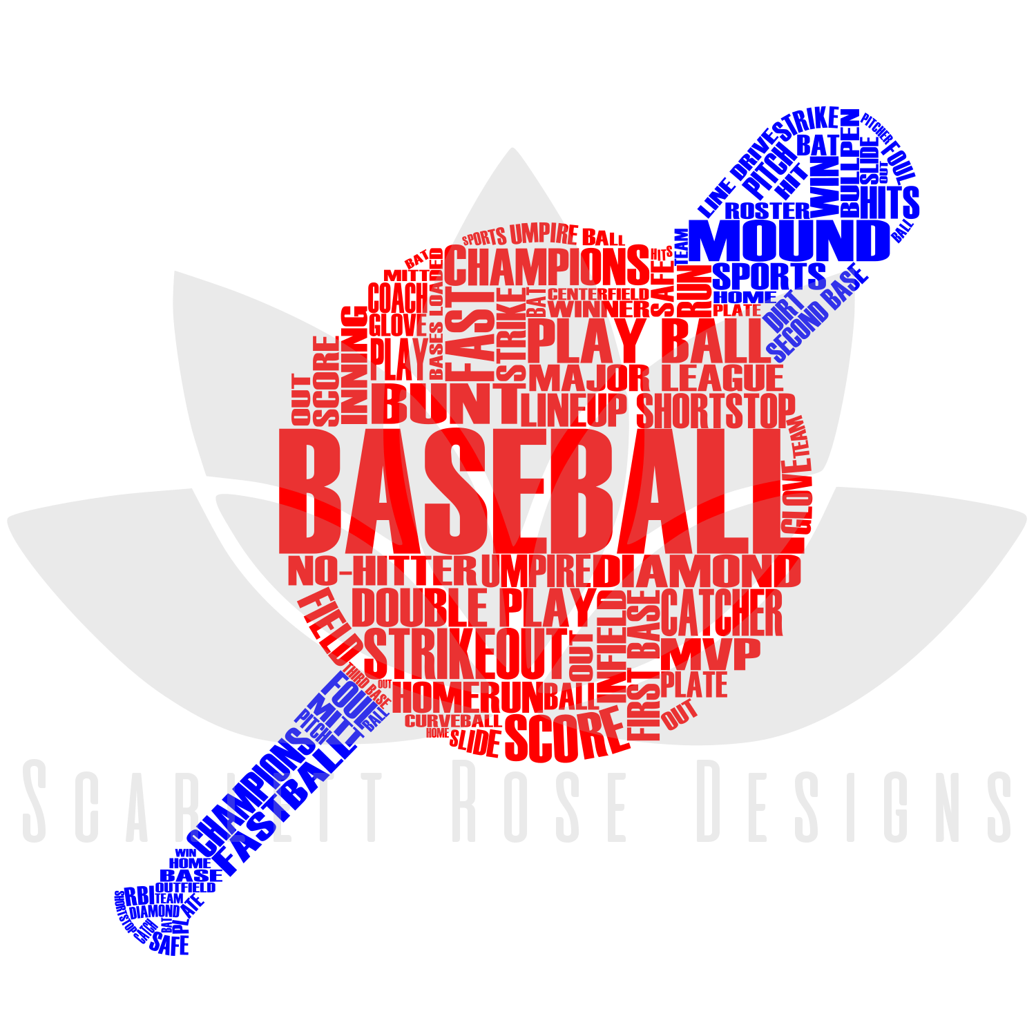 Download Baseball and Bat Word Cloud Art SVG cut file, Sports SVG ...