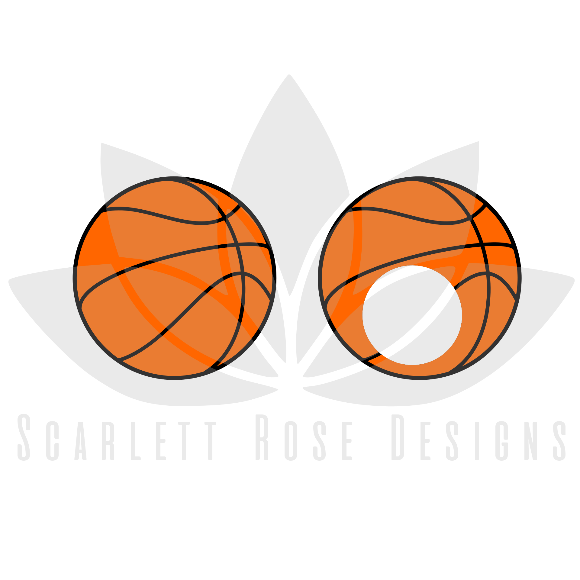 Download Basketball Monogram Svg Cut File Team Sports Ball Design Scarlett Rose Designs