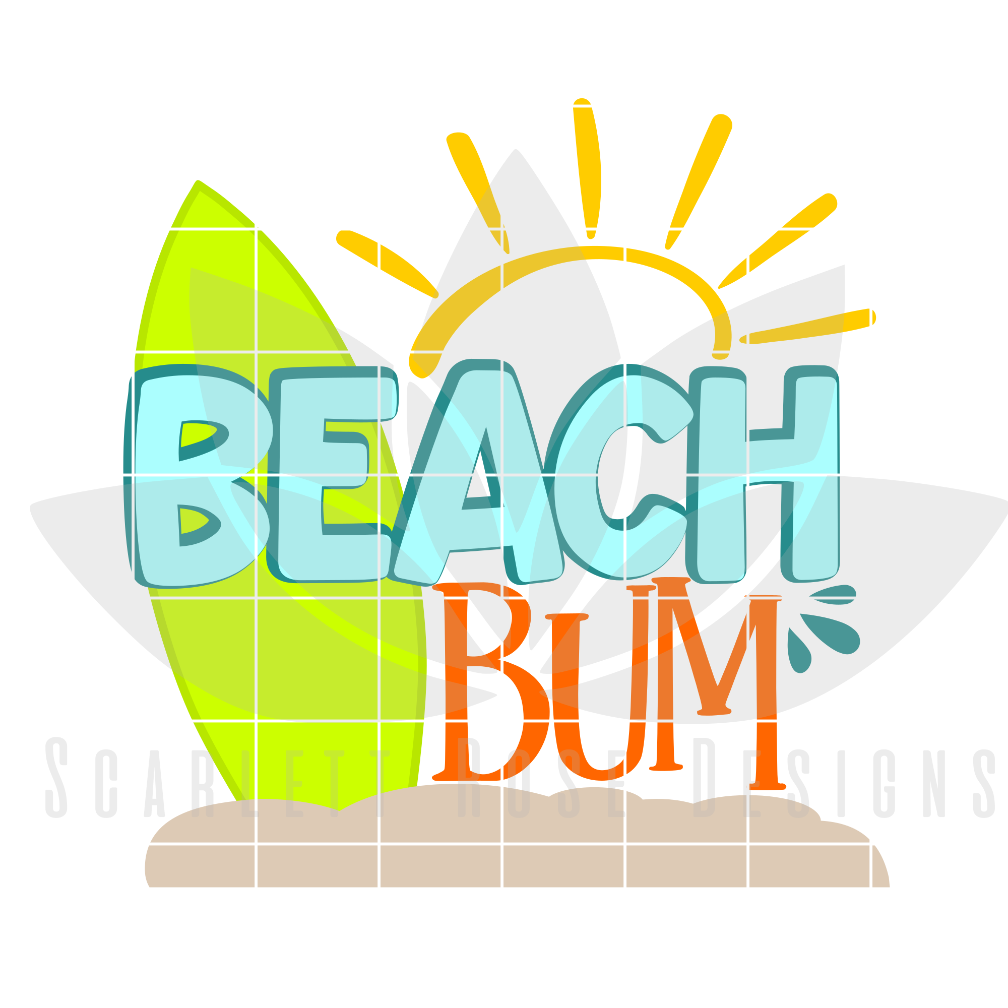 Download Summer Svg Beach Bum Svg Scarlett Rose Designs