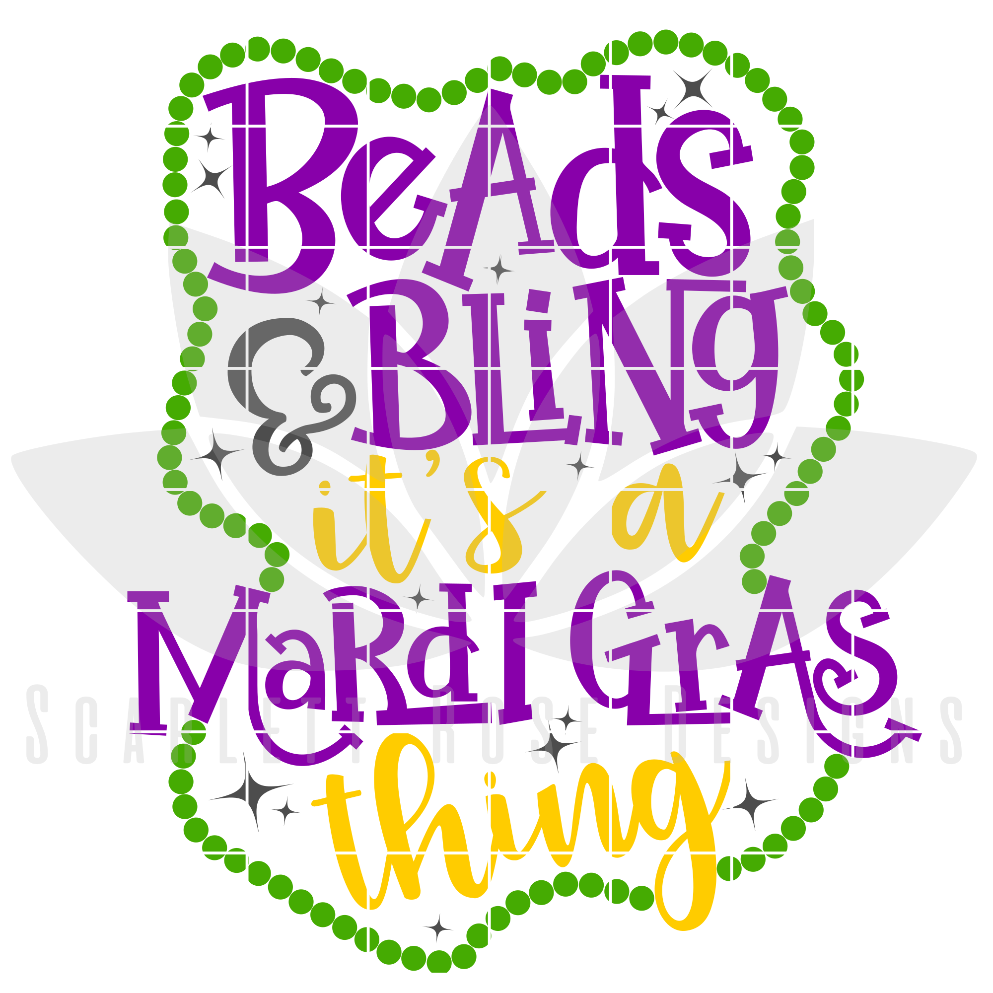 Download Mardi Gras SVG, DXF, Beads and Bling It's a Mardi Gras ...