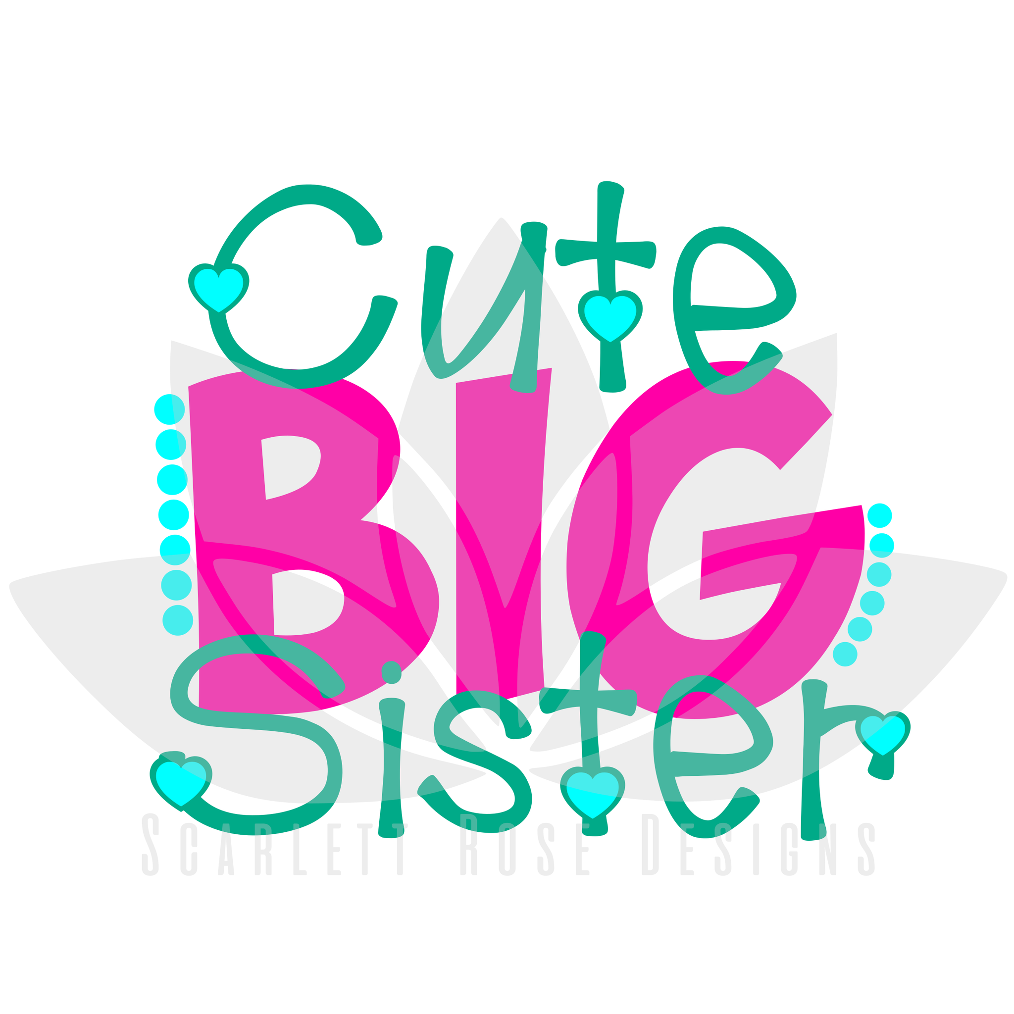 Download New Cute Big Sister Svg Cut File New Baby Announcement Scarlett Rose Designs