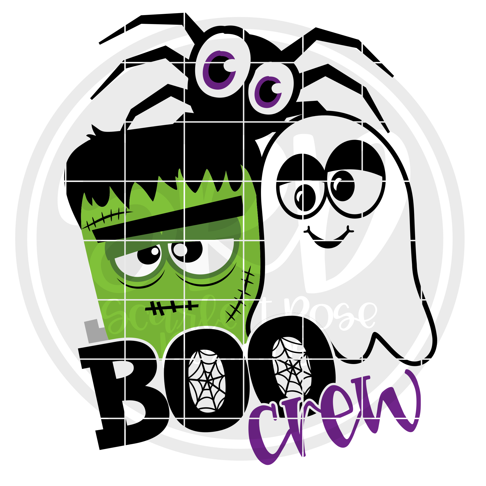 Halloween Svg Boo Crew Guys Svg Clipart Scarlett Rose Designs