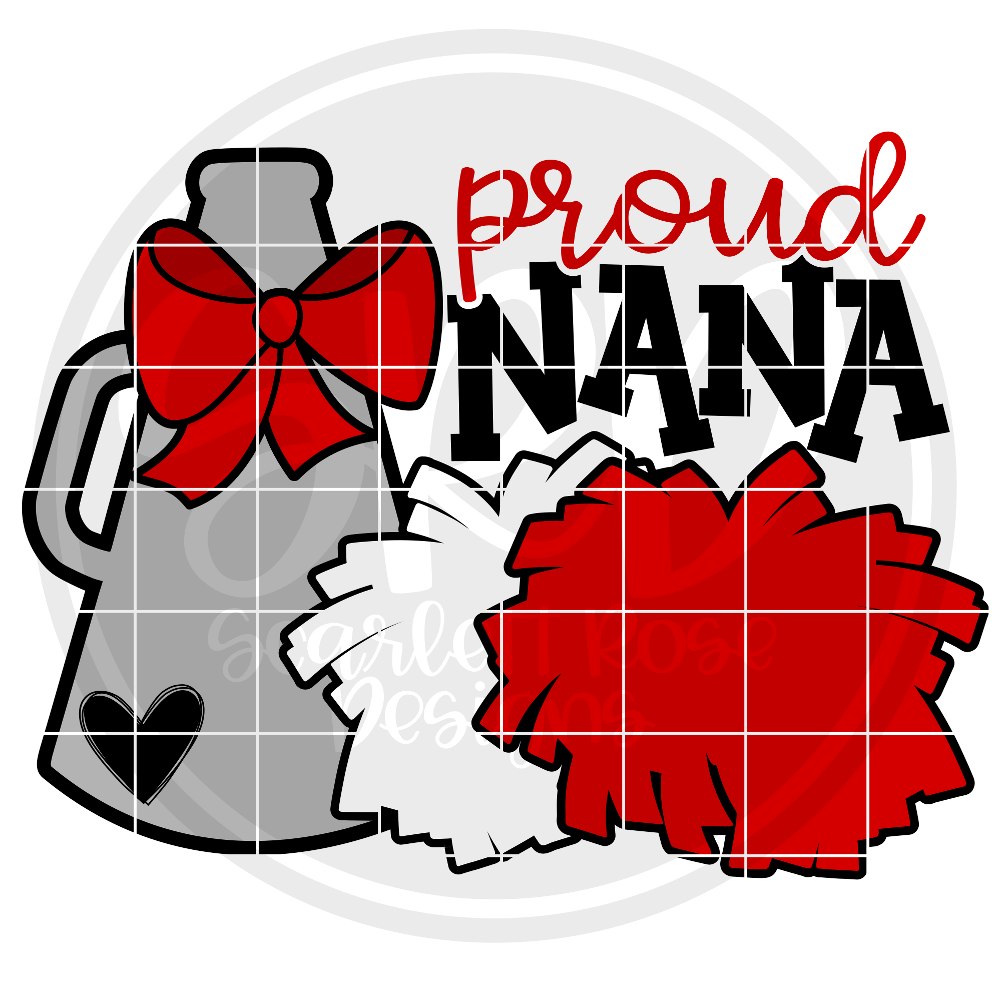 Sports Svg Cheerleading Gear Proud Nana Svg Cut File Scarlett Rose Designs