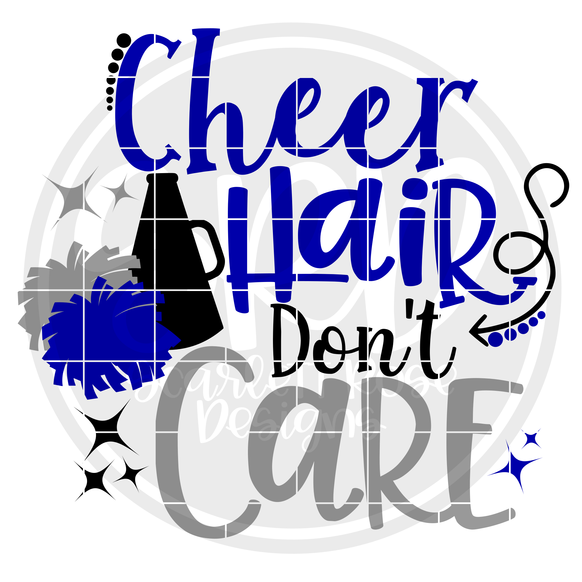 Download Cheerleader Svg Sports Cheer Hair Don T Care Cut File Scarlett Rose Designs