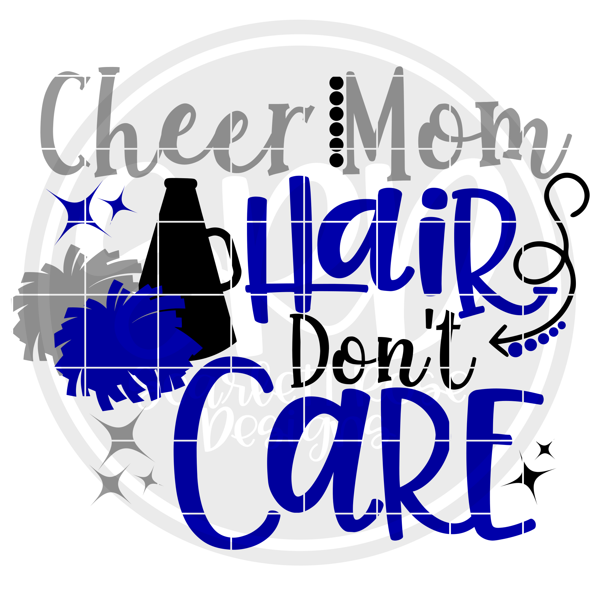 Download Cheerleader SVG, Sports Cheer Mom Hair, Don't Care cut ...