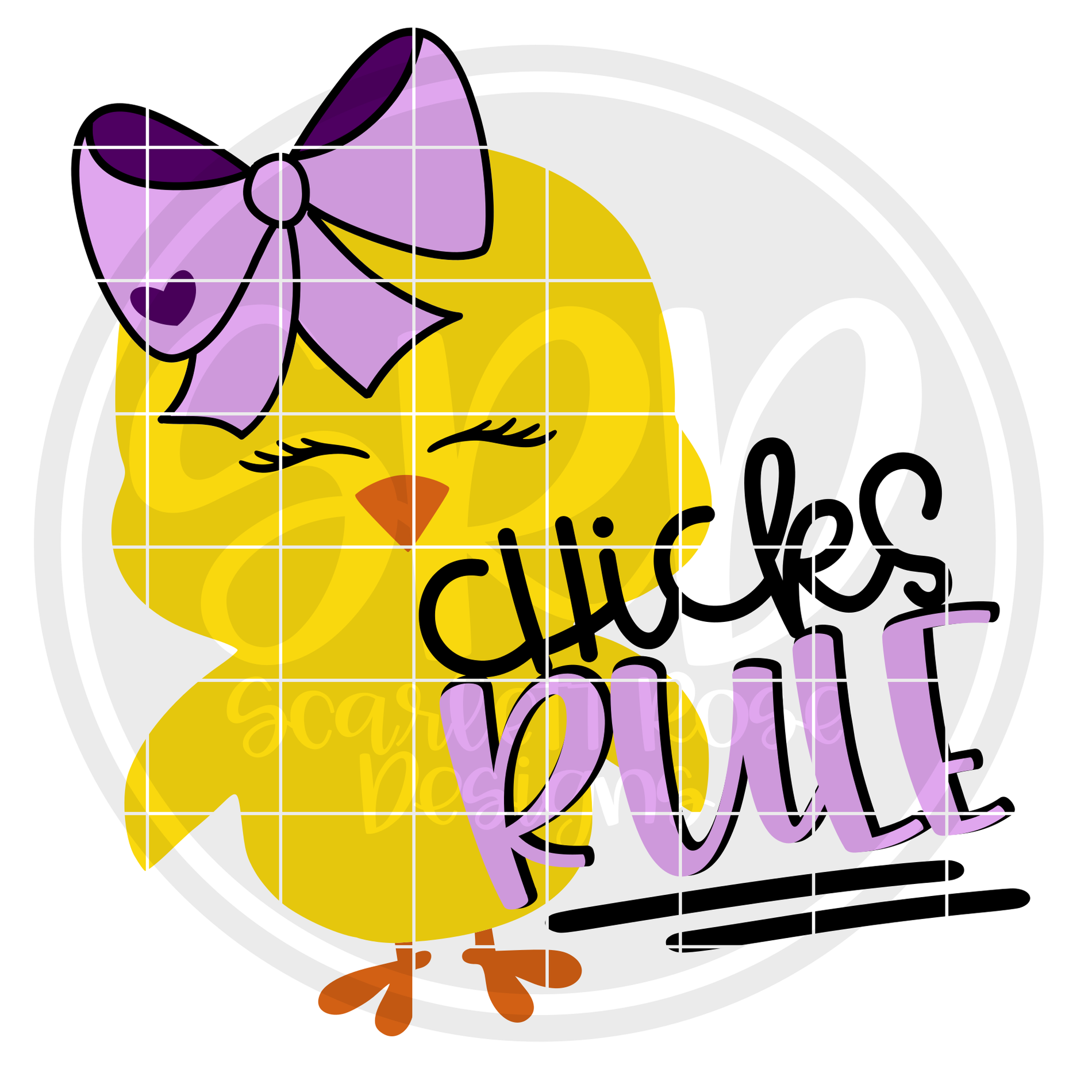 Easter SVG, Chicks Rule SVG Scarlett Rose Designs