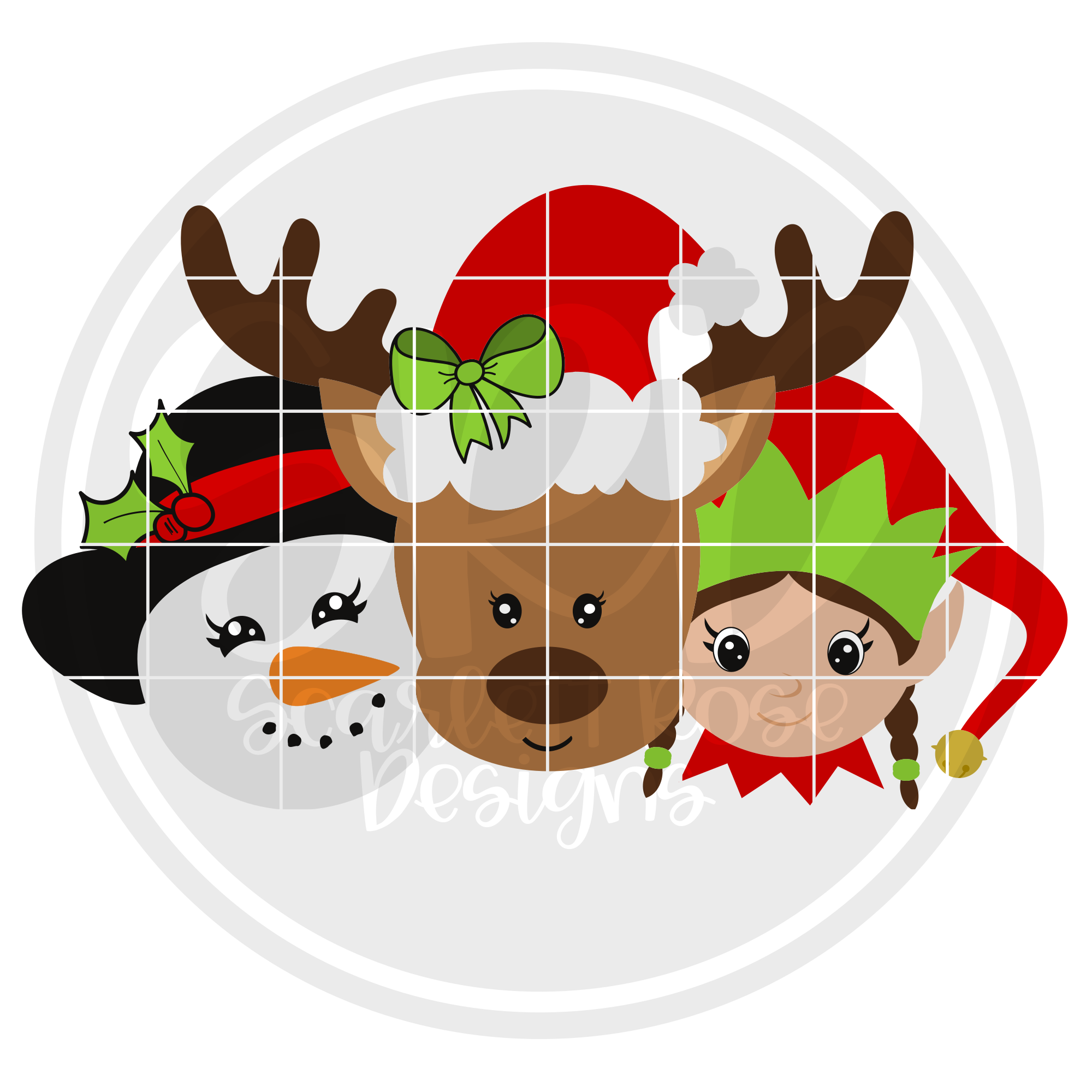 Christmas Friends Girls Svg Cut File Scarlett Rose Designs