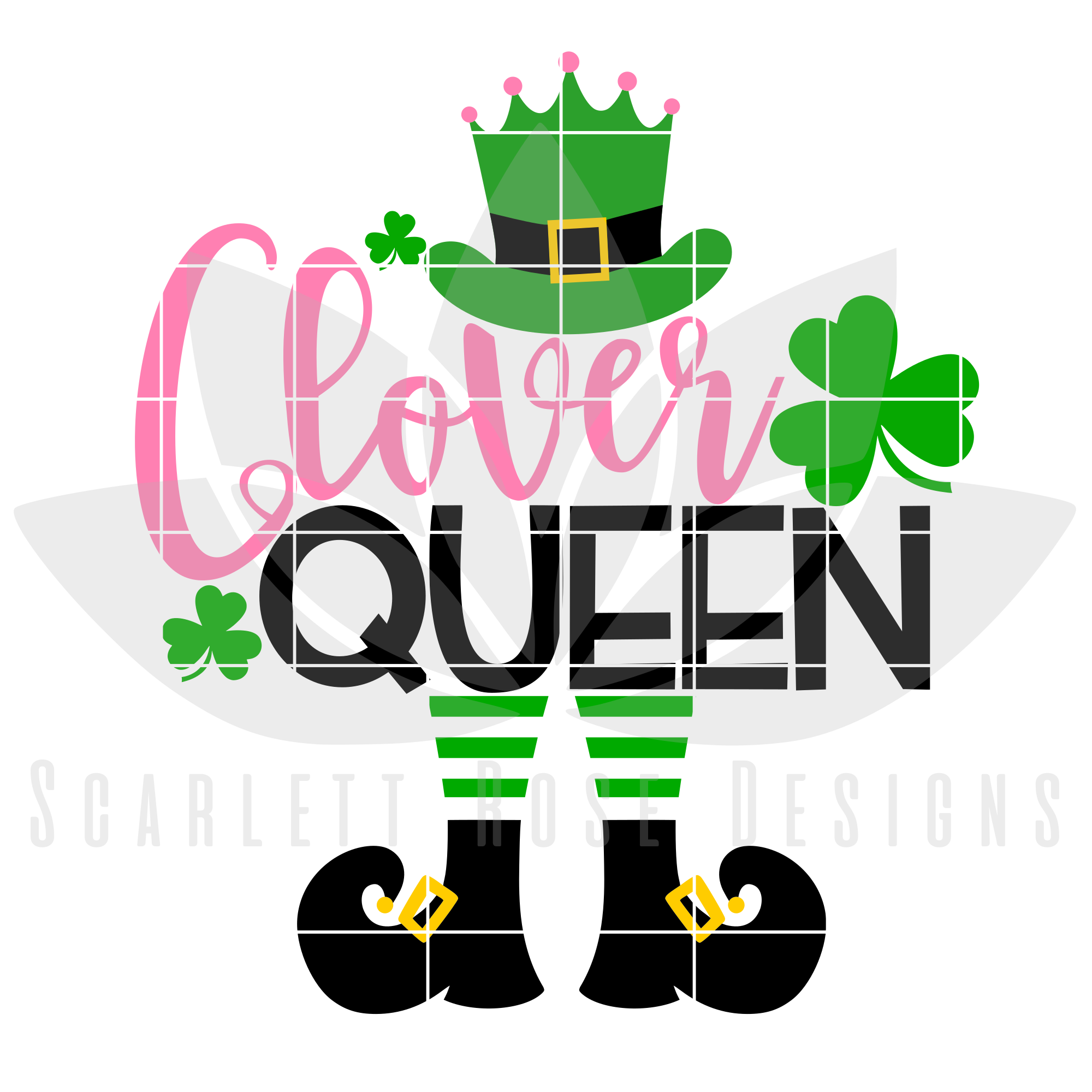 Download St. Patrick's Day SVG, DXF, Clover Queen - Scarlett Rose ...