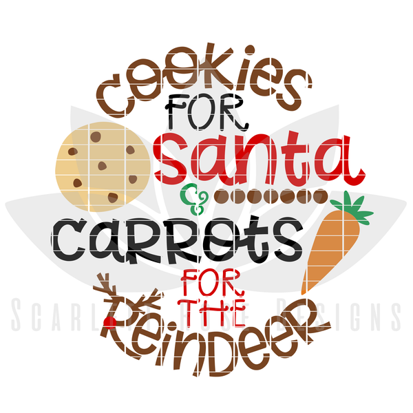 Download Christmas SVG, Cookies For Santa, Carrots for the Reindeer cut file, Santa Cookie Plate cut file ...