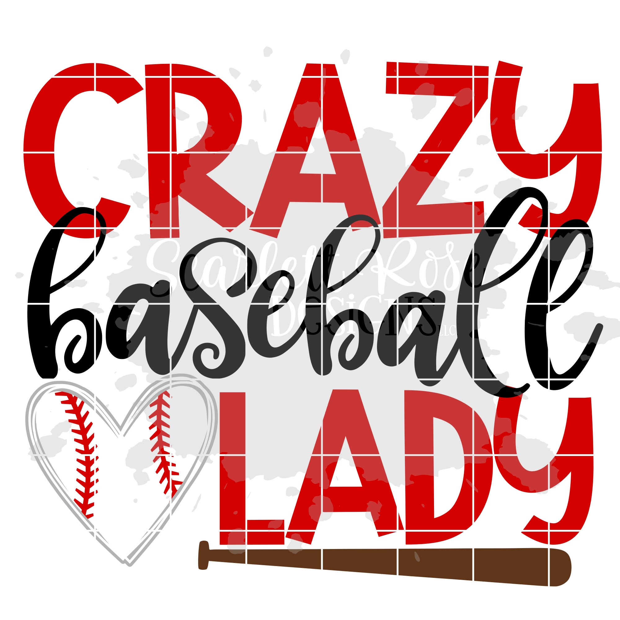 Download Crazy Baseball Lady SVG, SVG cut file - Scarlett Rose Designs