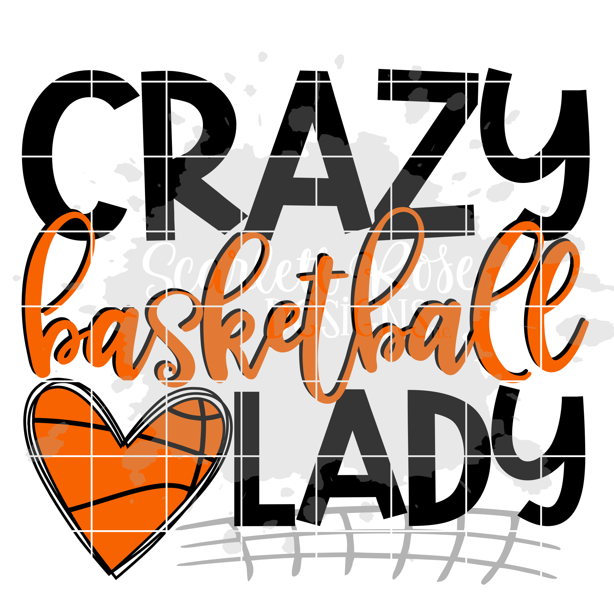 Download Sports SVG, Crazy Basketball Lady SVG cut file - Scarlett ...