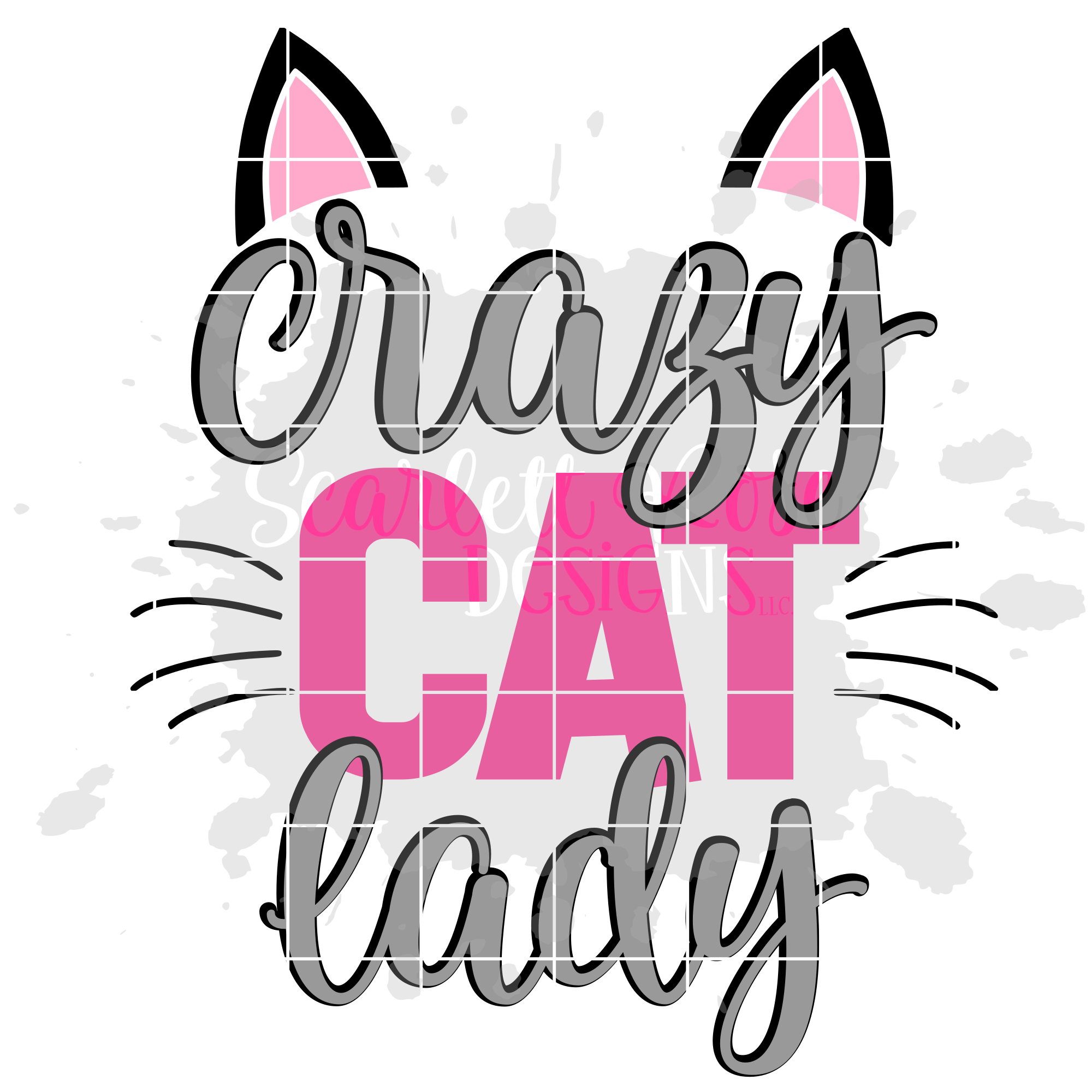 Download Crazy Cat Lady Svg Cut File Scarlett Rose Designs PSD Mockup Templates