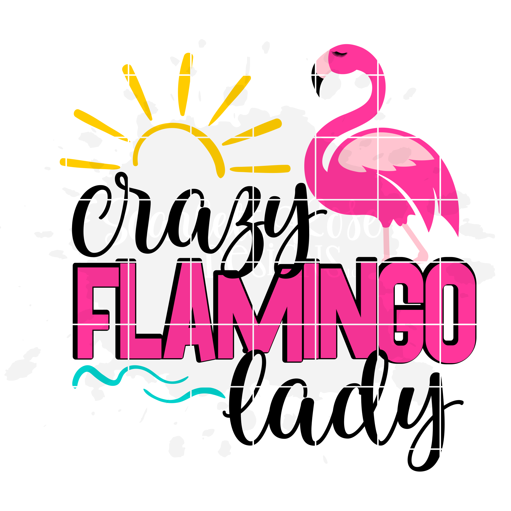 Crazy Flamingo Lady - 1 Flamingo SVG cut file - Scarlett ...