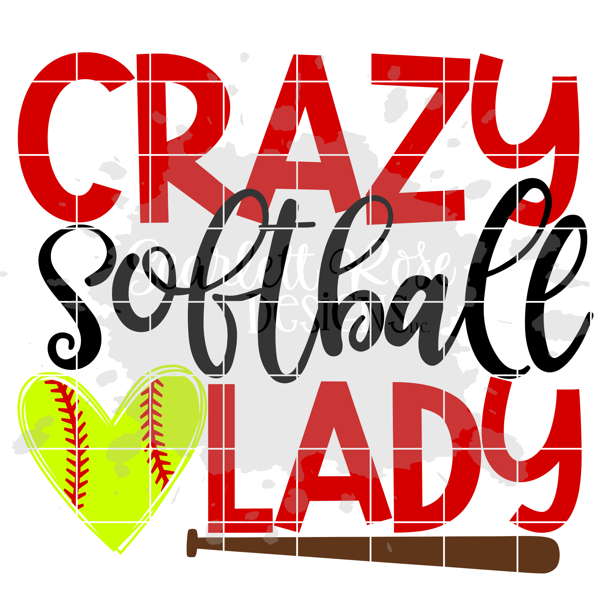 Download Sports, Crazy Softball Lady SVG cut file - Scarlett Rose ...