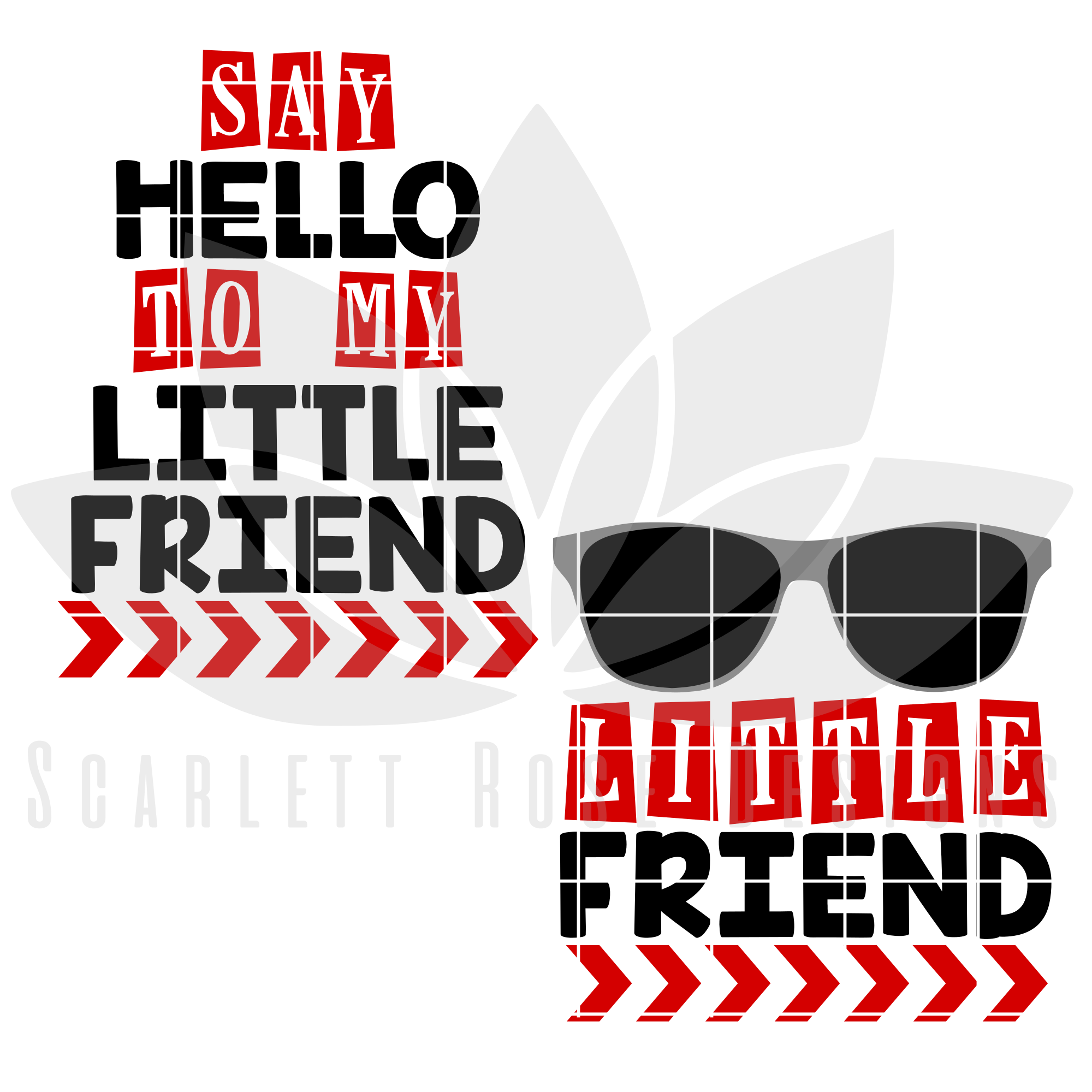 Download Father's Day SVG, DXF, Say Hello to my Little Friend, New Baby - Scarlett Rose Designs